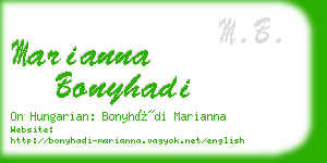 marianna bonyhadi business card